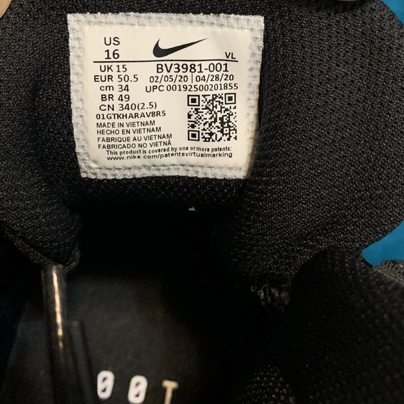 Nike Force Savage Pro 2 Black Football Detachable Mens Size 16 BV3981-001 - Picture 6 of 8